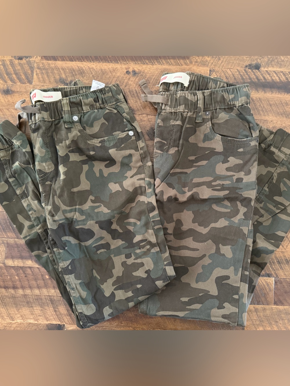 Levi's Kids Camo Joggers - Olive & Dark Green x 2